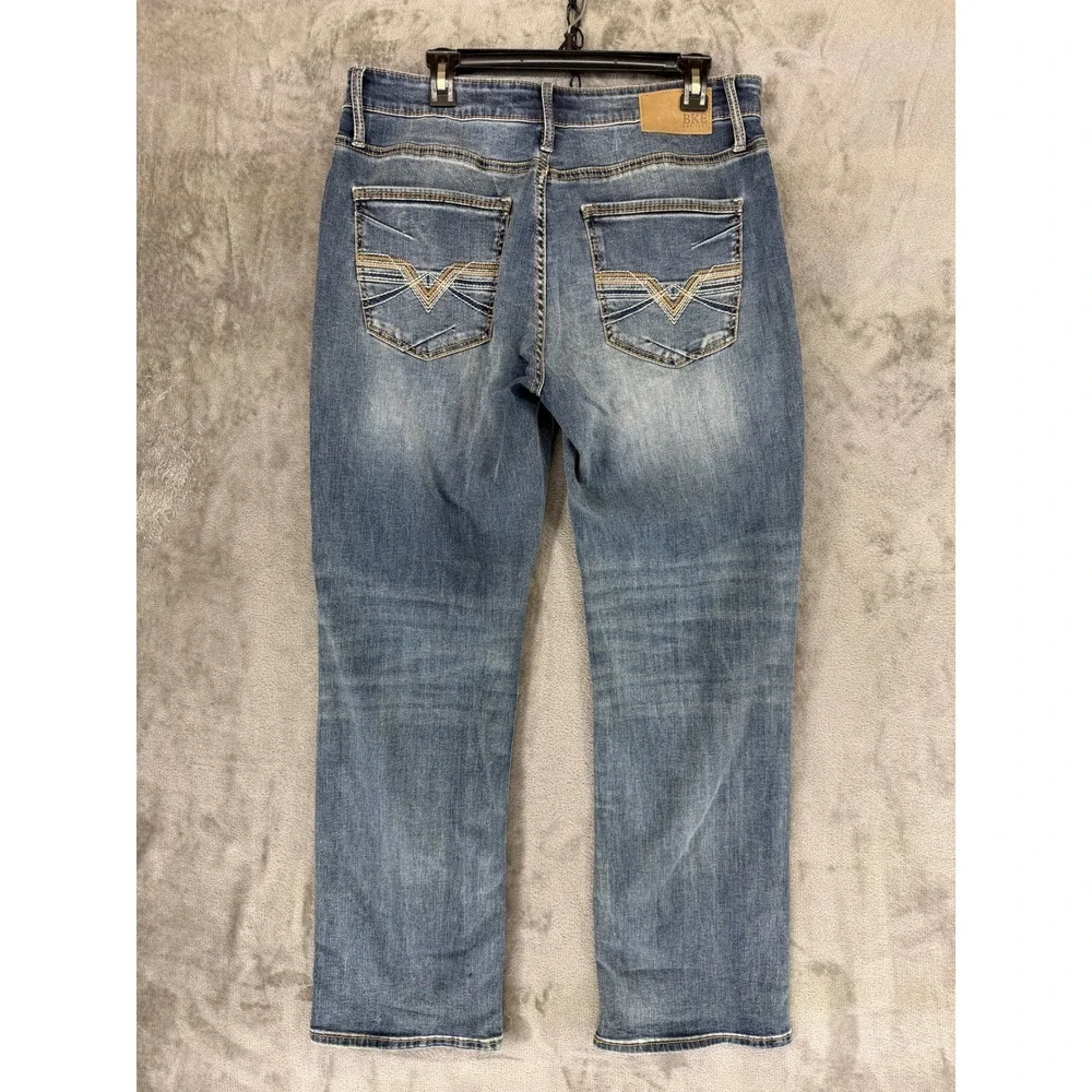 BKE Jake‎ Straight Leg Medium Wash Superior Stretch Jeans Mens 34x32 GBS15544